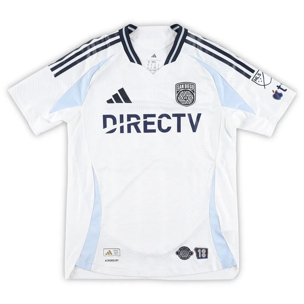 Aiden Harangi San Diego FC Autographed Fashion7 Authentic Match-Used #23 White Jersey from the 2025 MLS Season - Size M