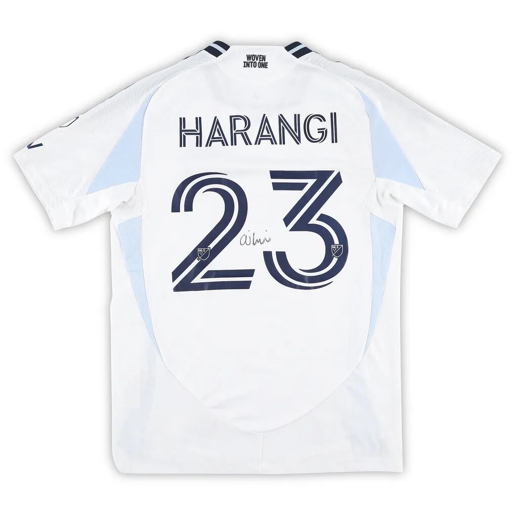 Aiden Harangi San Diego FC Autographed Fashion7 Authentic Match-Used #23 White Jersey from the 2025 MLS Season - Size M