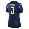 Gabriel Magalhães Brazil National Team Jordan Brand Women's 2026 Away Stadium Replica Jersey - Blue - Detail View