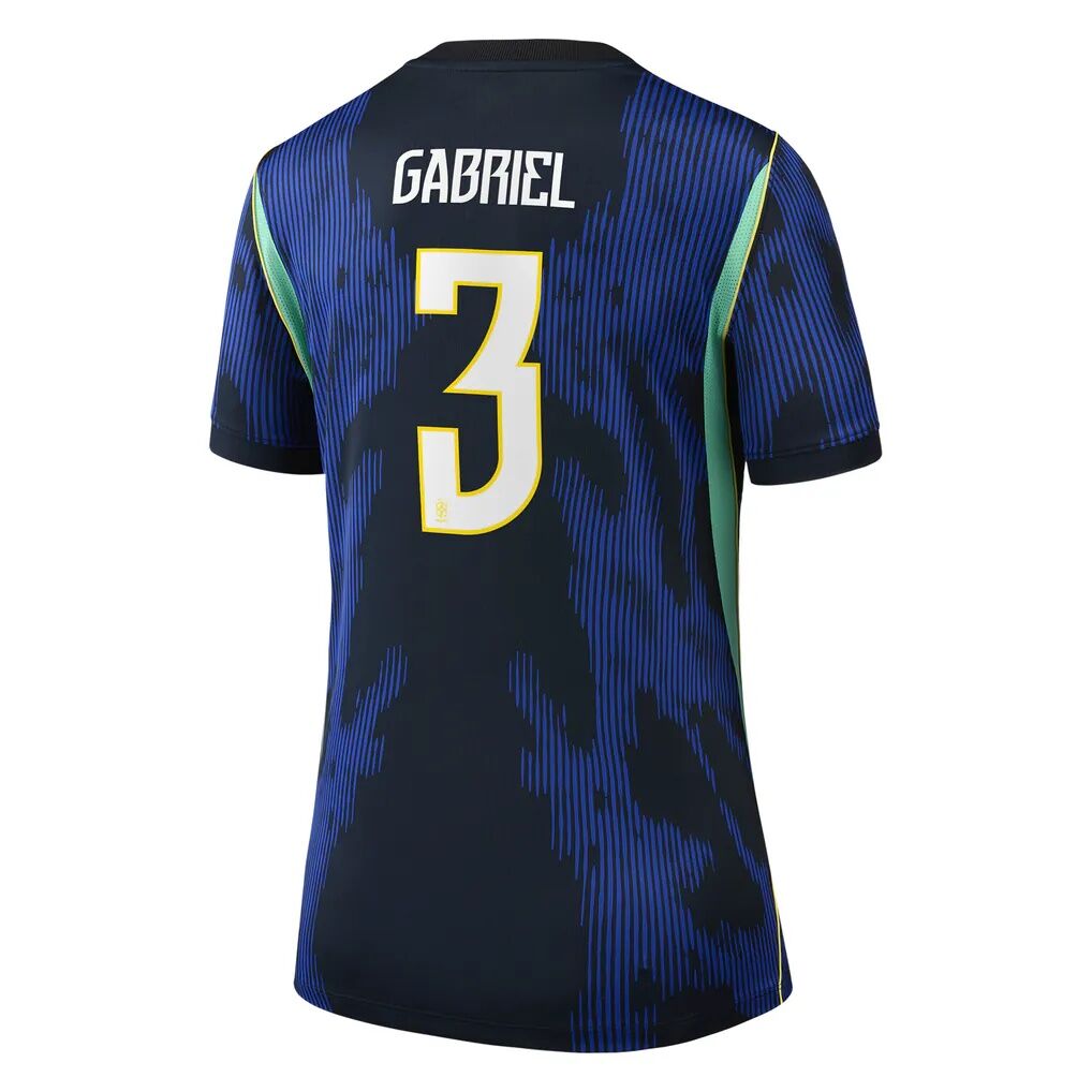 Gabriel Magalhães Brazil National Team Jordan Brand Women's 2026 Away Stadium Replica Jersey