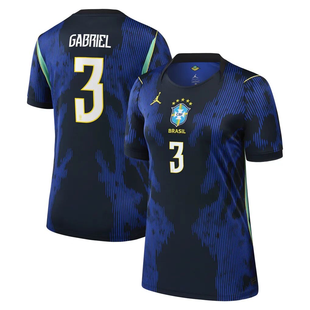 Gabriel Magalhães Brazil National Team Jordan Brand Women's 2026 Away Stadium Replica Jersey