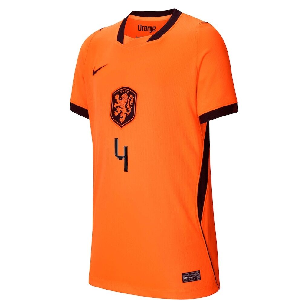 Virgil van Dijk Netherlands National Team Nike Youth 2026 Home Stadium Replica Jersey