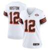 Denzel Boston Cleveland Browns Nike Women's Alternate Game Jersey - White - Front View