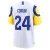 Blake Corum Los Angeles Rams Nike Game Jersey - White - Alt2