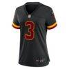 Stefon Diggs Washington Commanders Nike Women's Alternate Hail Raiser Game Jersey - Black - Side View