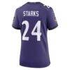 Malaki Starks Baltimore Ravens Nike Women's Team Game Jersey - Purple - Detail View
