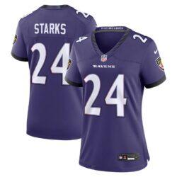 Malaki Starks Baltimore Ravens Nike Women's Team Game Jersey - Purple - Front View