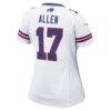 Josh Allen Buffalo Bills Nike Women's White Game Jersey - White - Detail View