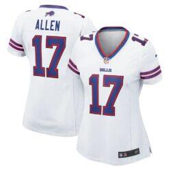 Josh Allen Buffalo Bills Nike Women's White Game Jersey - White - Front View