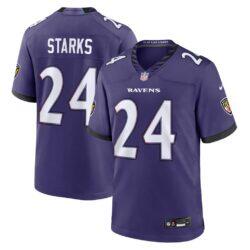 Malaki Starks Baltimore Ravens Nike Team Game Jersey - Purple - Front View