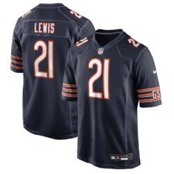 Cam Lewis Chicago Bears Nike Game Player Jersey - Navy - Front View