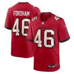 Caden Fordham Tampa Bay Buccaneers Nike Game Player Jersey - Red - Front View