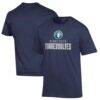 Minnesota Timberwolves Champion Jersey Cotton T-Shirt - Navy - Front View
