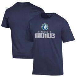 Minnesota Timberwolves Champion Jersey Cotton T-Shirt - Navy - Front View