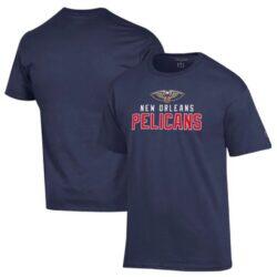 New Orleans Pelicans Champion Jersey Cotton T-Shirt - Navy - Front View