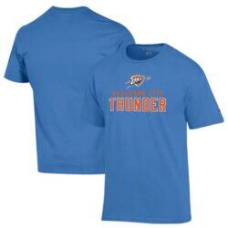 Oklahoma City Thunder Champion Jersey Cotton T-Shirt - Blue - Front View
