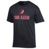 Portland Trail Blazers Champion Jersey Cotton T-Shirt - Black - Side View