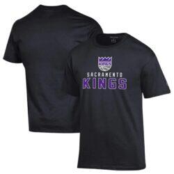 Sacramento Kings Champion Jersey Cotton T-Shirt - Black - Front View