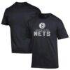 Brooklyn Nets Champion Jersey Cotton T-Shirt - Black - Front View