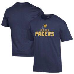 Indiana Pacers Champion Jersey Cotton T-Shirt - Navy - Front View