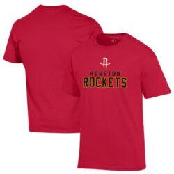 Houston Rockets Champion Jersey Cotton T-Shirt - Red - Front View
