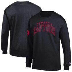 Toronto Raptors Champion Jersey Long Sleeve T-Shirt - Black - Front View