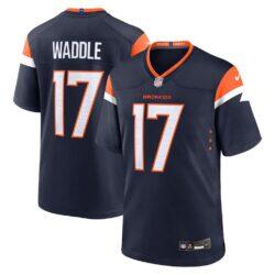 Jaylen Waddle Denver Broncos Nike Alternate Game Jersey - Navy - Front View