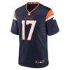 Jaylen Waddle Denver Broncos Nike Alternate Game Jersey - Navy - Side View