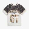 New Orleans Saints The Wild Collective Women's Sequin V-Neck T-Shirt - White - Front View