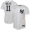 Anthony Volpe New York Yankees Nike Youth Home Replica Jersey - White - Front View