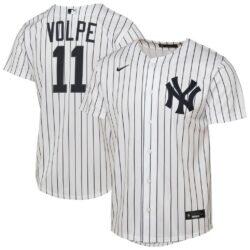 Anthony Volpe New York Yankees Nike Youth Home Replica Jersey - White - Front View