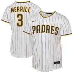 Jackson Merrill San Diego Padres Nike Youth Home Replica Jersey - White - Front View