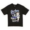 Los Angeles Dodgers New Era x Bella Doña Women's Betty Boop Car T-Shirt - Black - Front View