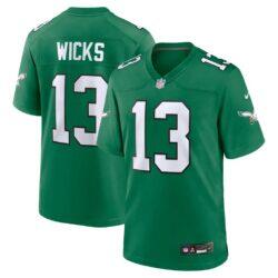 Dontayvion Wicks Philadelphia Eagles Nike Alternate Game Jersey - Kelly Green - Front View