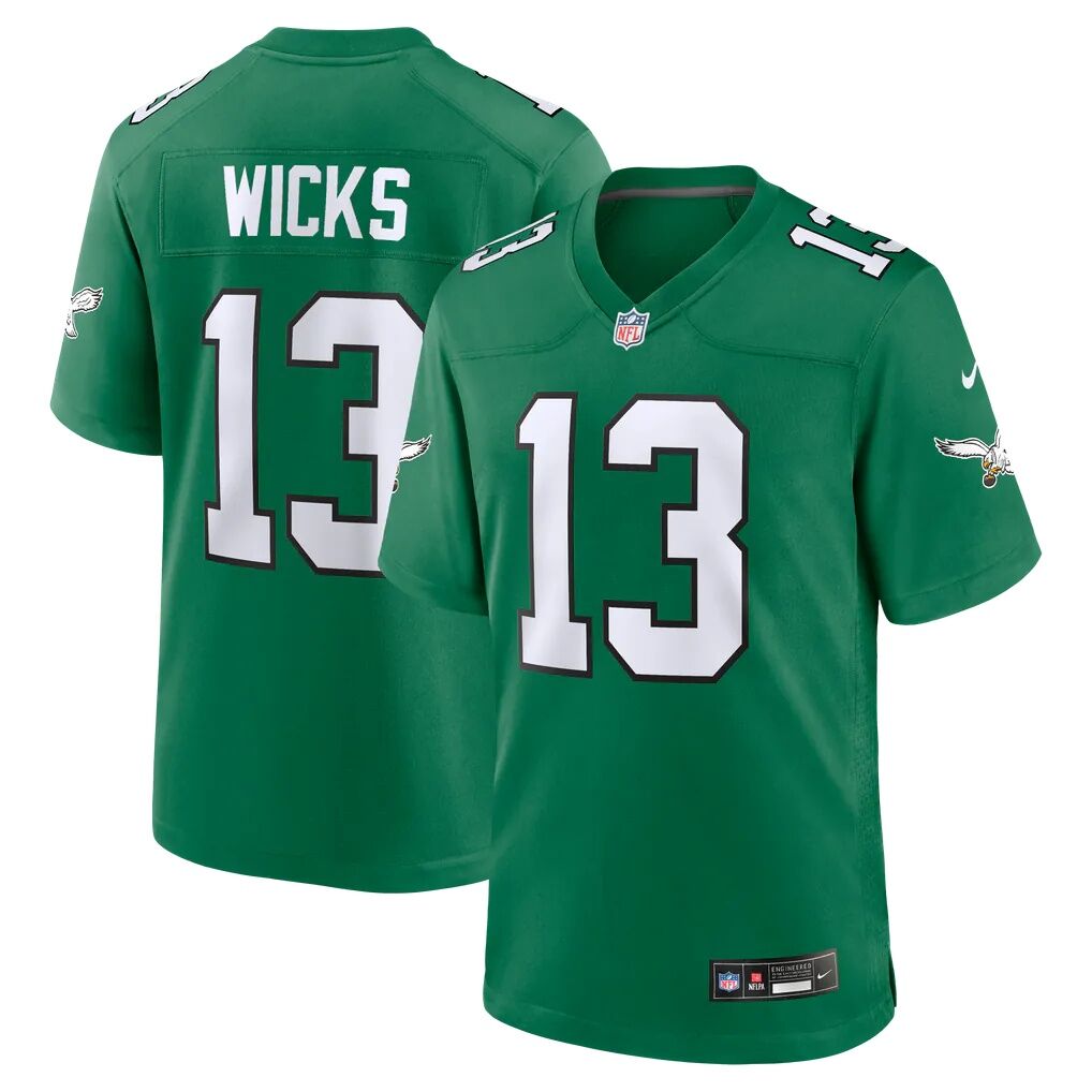 Dontayvion Wicks Philadelphia Eagles Nike Alternate  Game Jersey - Kelly Green