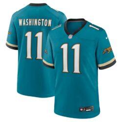 Parker Washington Jacksonville Jaguars Nike Alternate Prowler Throwback Game Jersey - Teal - Front View
