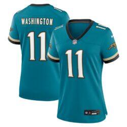 Parker Washington Jacksonville Jaguars Nike Women's Alternate Prowler Throwback Game Jersey - Teal - Front View