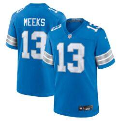Jackson Meeks Detroit Lions Nike Team Game Jersey - Blue - Front View