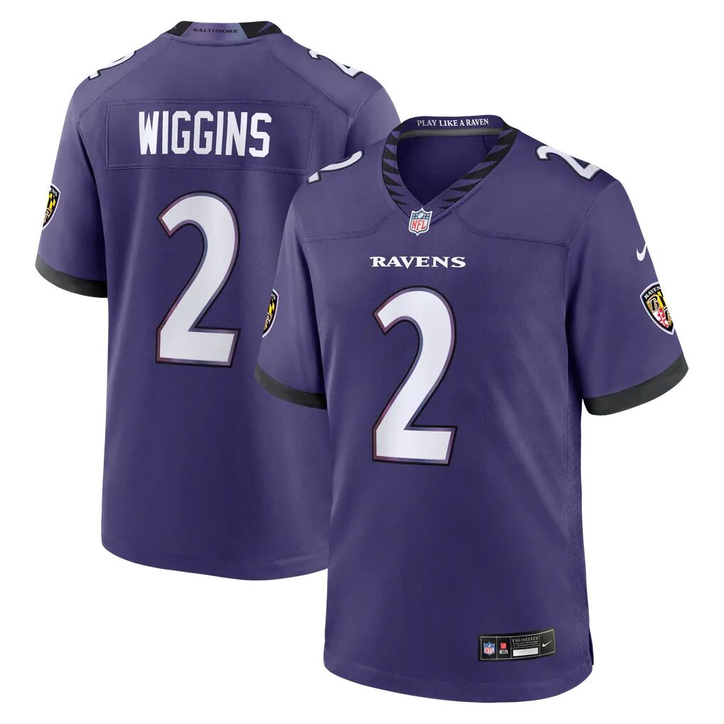 Nate Wiggins Baltimore Ravens Nike Team Game Jersey