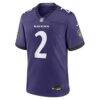 Nate Wiggins Baltimore Ravens Nike Team Game Jersey - Purple - Side View
