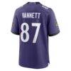 Nick Vannett Baltimore Ravens Nike Game Player Jersey - Purple - Detail View