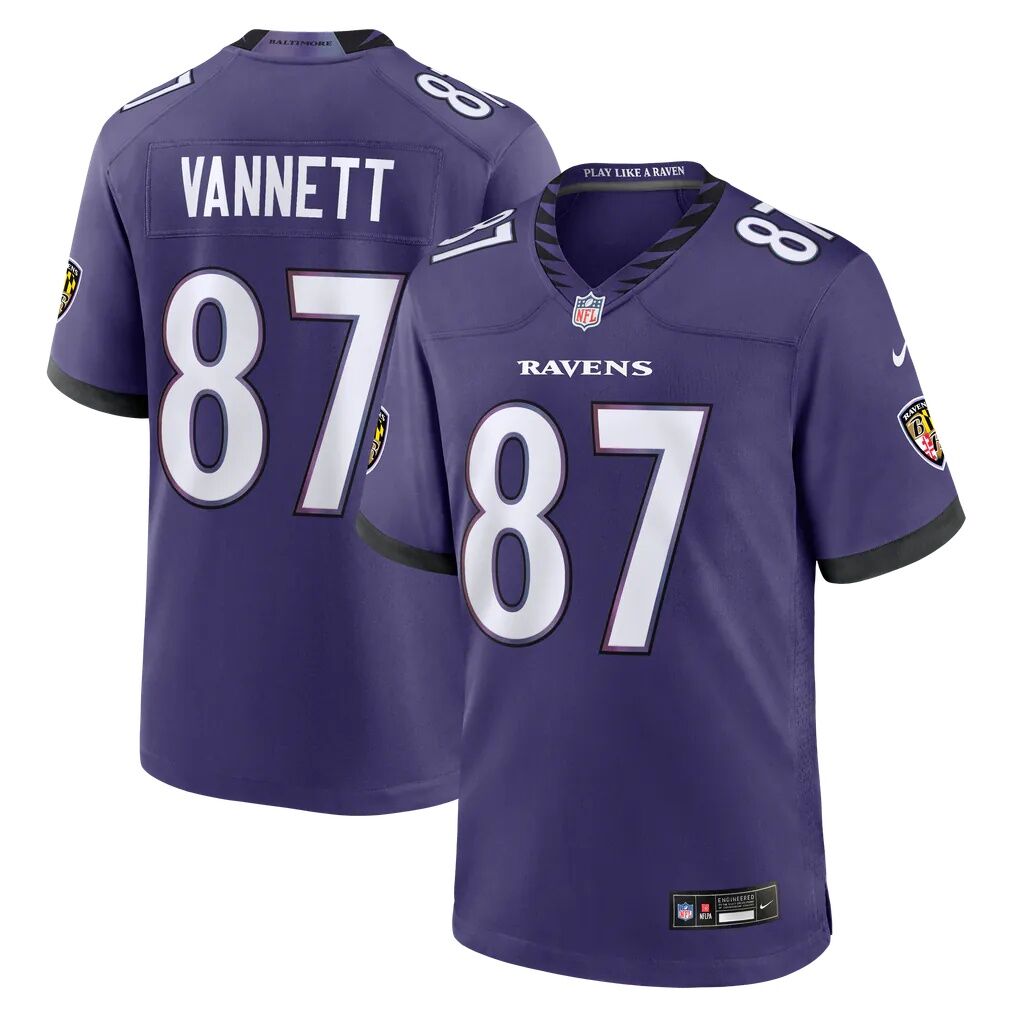 Nick Vannett Baltimore Ravens Nike Game Player Jersey