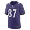 Nick Vannett Baltimore Ravens Nike Game Player Jersey - Purple - Side View