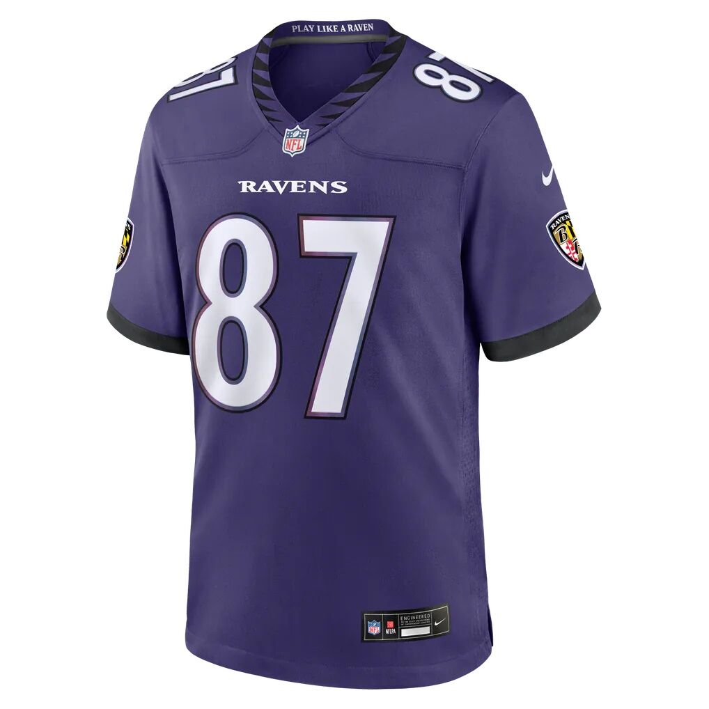 Nick Vannett Baltimore Ravens Nike Game Player Jersey