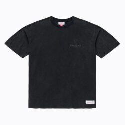 Atlanta Falcons Mitchell & Ness Core Essentials Micro Logo T-Shirt - Black - Front View