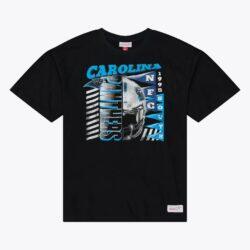 Carolina Panthers Mitchell & Ness Core Essentials Street Graphic Short Sleeve T-Shirt - Black - Front View