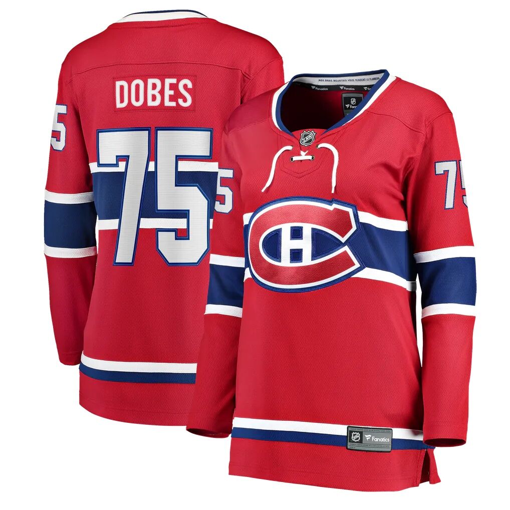 Jakub Dobes Montreal Canadiens Fashion7 Women's Home Breakaway Jersey