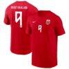 Erling Haaland Norway National Team Nike Youth Name & Number T-Shirt - Red - Front View