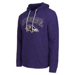 Baltimore Ravens Darius Rucker Collection by Fashion7 Waffle Knit Hooded Tri-Blend Long Sleeve T-Shirt - Purple - Front View