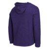 Baltimore Ravens Darius Rucker Collection by Fashion7 Waffle Knit Hooded Tri-Blend Long Sleeve T-Shirt - Purple - Back View
